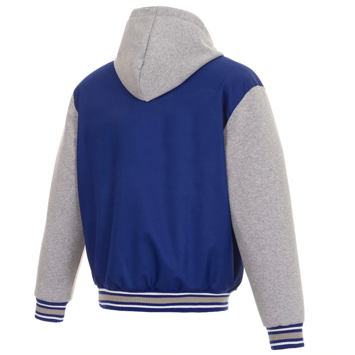 Los Angeles Rams Two-Tone Reversible Fleece Hooded Jacket - Royal/Grey