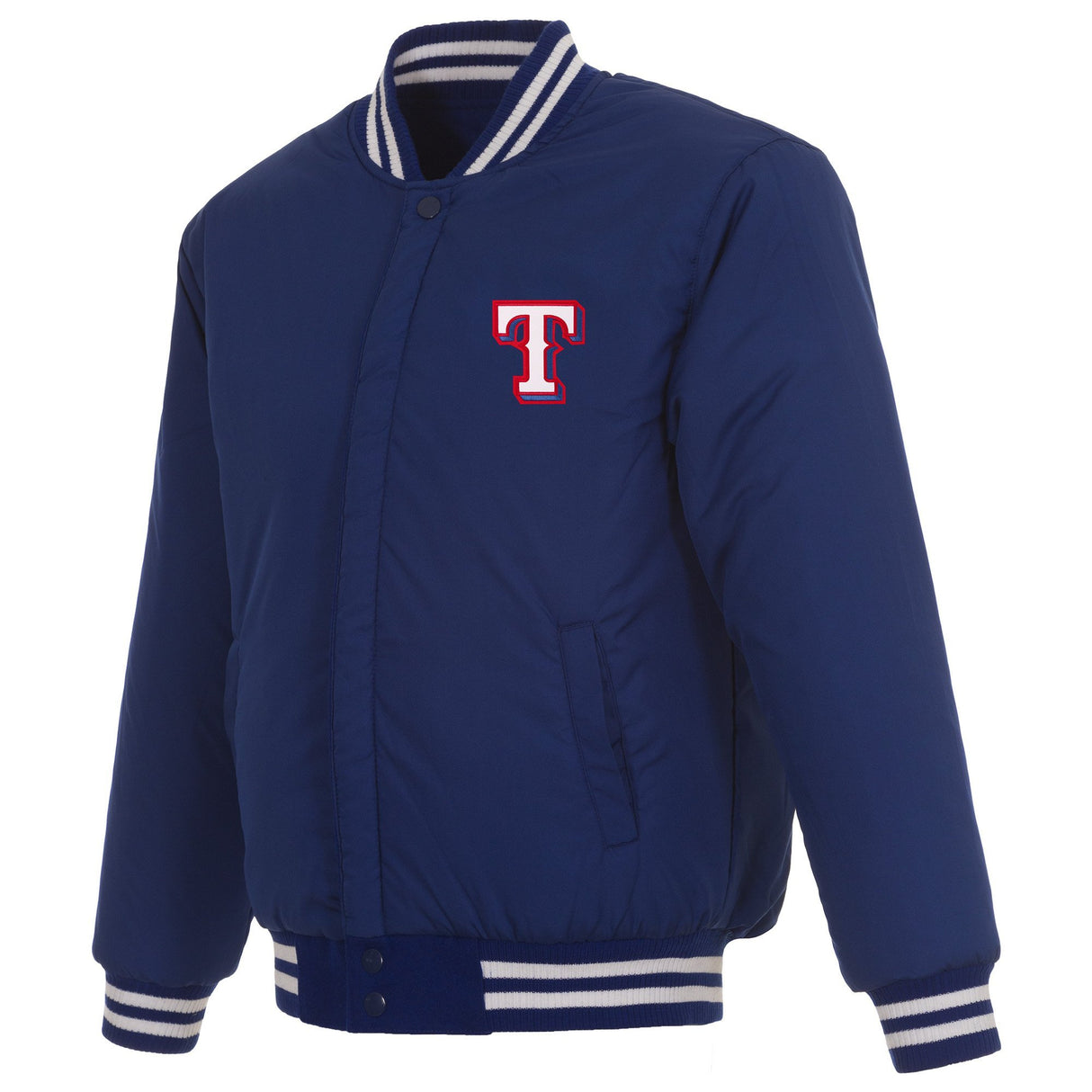TEXAS RANGERS REVERSIBLE WOOL JACKET - ROYAL