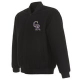 COLORADO ROCKIES REVERSIBLE WOOL JACKET - BLACK