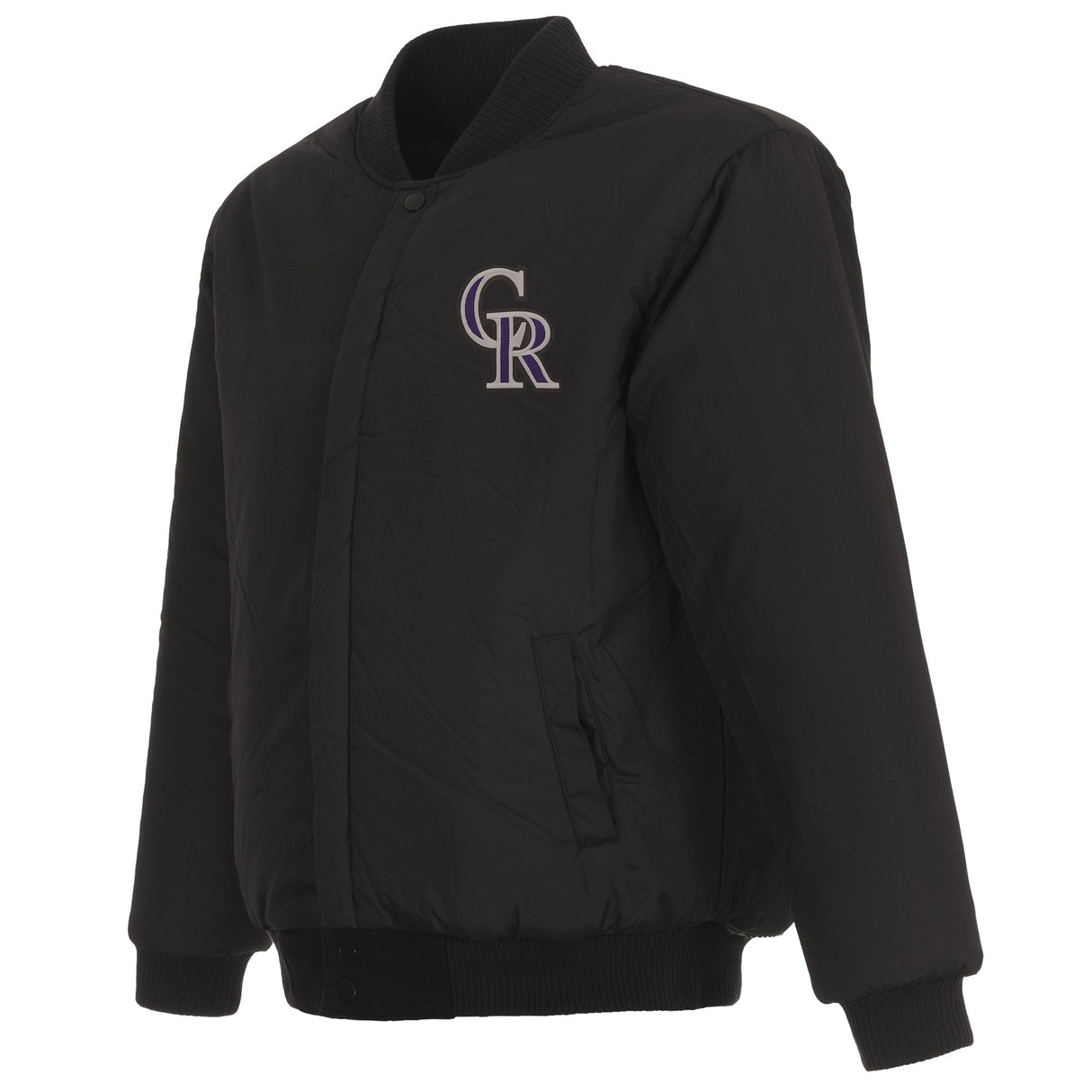 COLORADO ROCKIES REVERSIBLE WOOL JACKET - BLACK