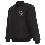 COLORADO ROCKIES REVERSIBLE WOOL JACKET - BLACK