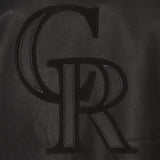 COLORADO ROCKIES FULL LEATHER JACKET - BLACK/BLACK