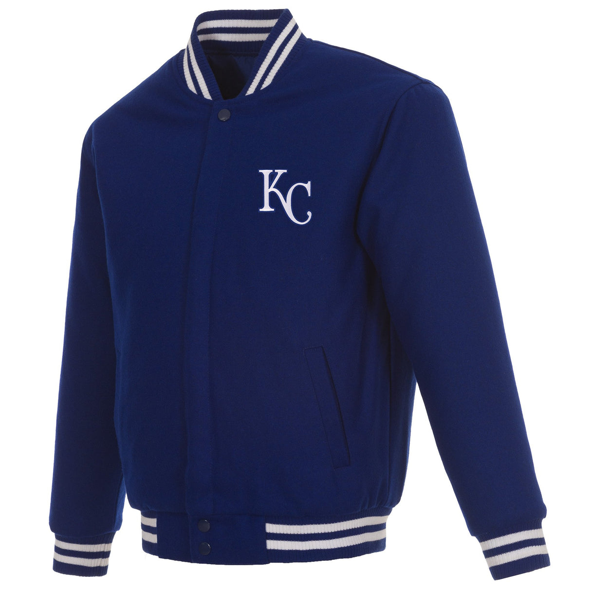 KANSAS CITY ROYALS REVERSIBLE WOOL JACKET - ROYAL