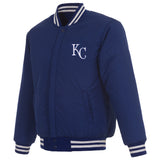 KANSAS CITY ROYALS REVERSIBLE WOOL JACKET - ROYAL