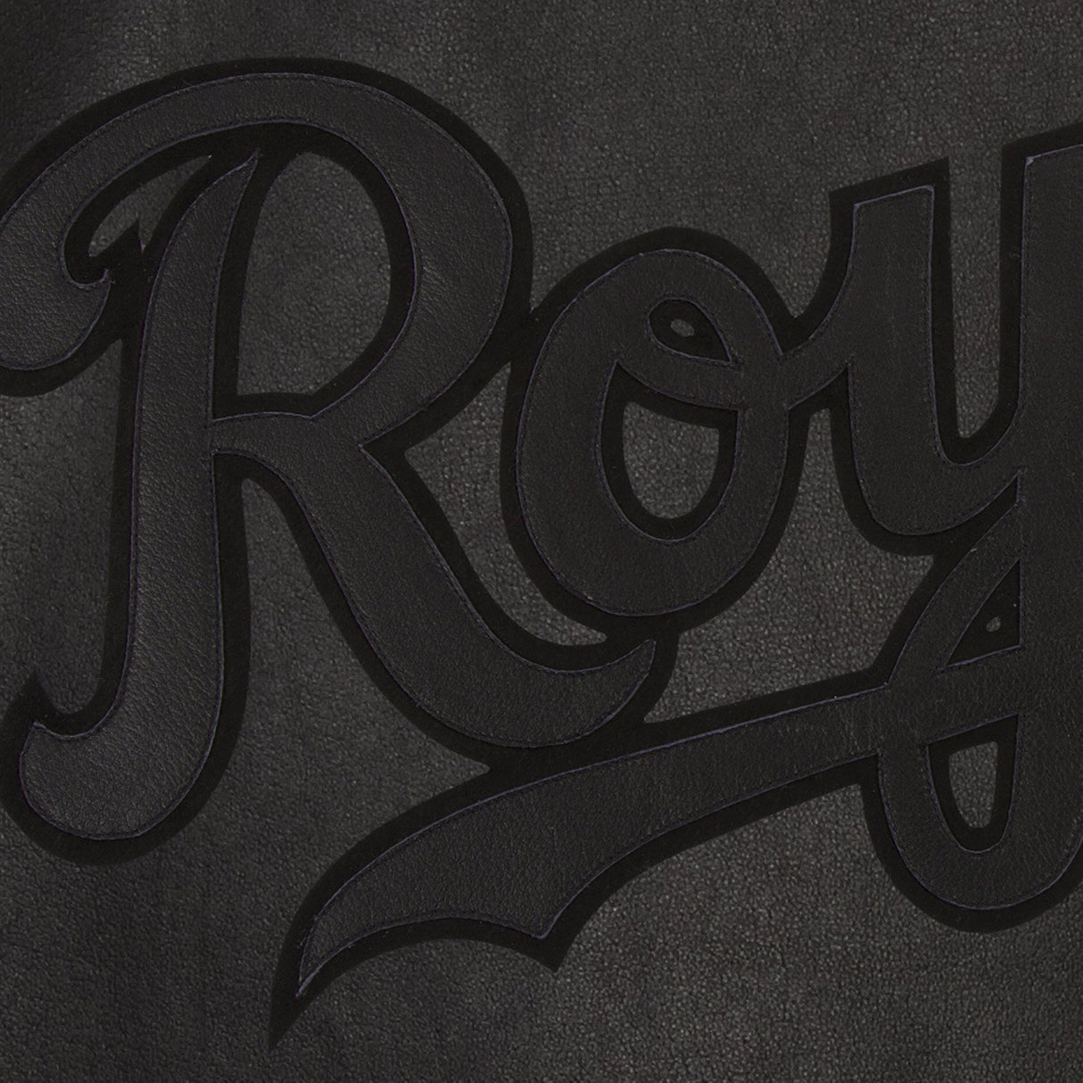 KANSAS CITY ROYALS FULL LEATHER JACKET - BLACK/BLACK