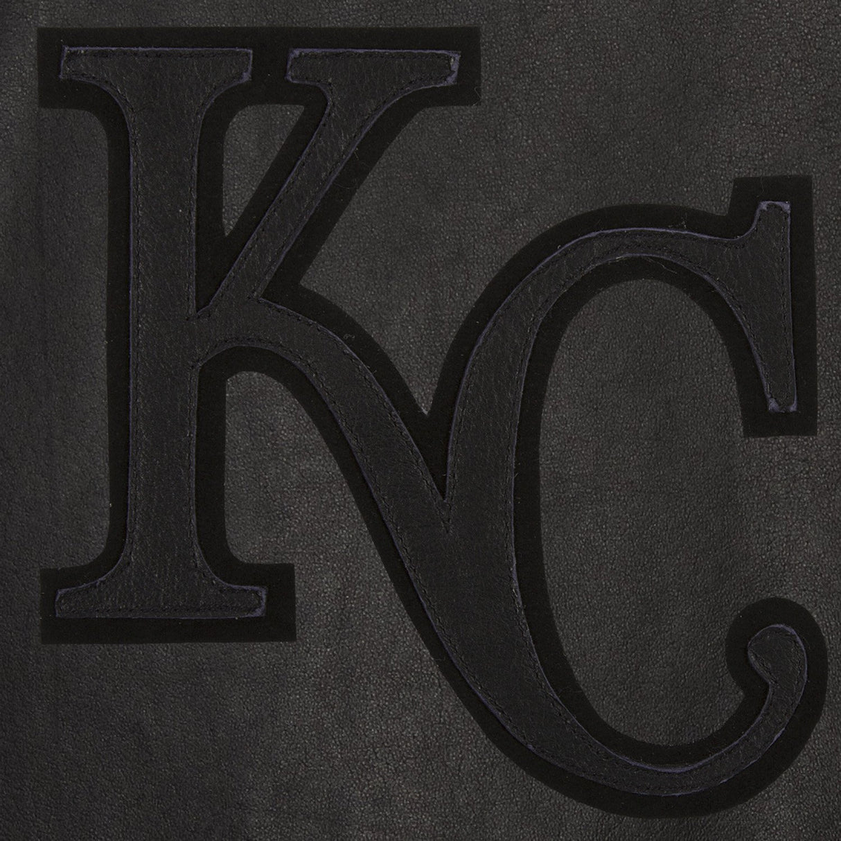 KANSAS CITY ROYALS FULL LEATHER JACKET - BLACK/BLACK