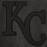 KANSAS CITY ROYALS FULL LEATHER JACKET - BLACK/BLACK