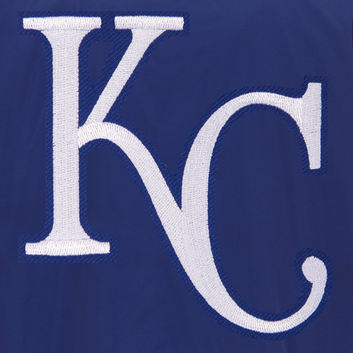 KANSAS CITY ROYALS JH DESIGN LIGHTWEIGHT NYLON BOMBER JACKET – ROYAL