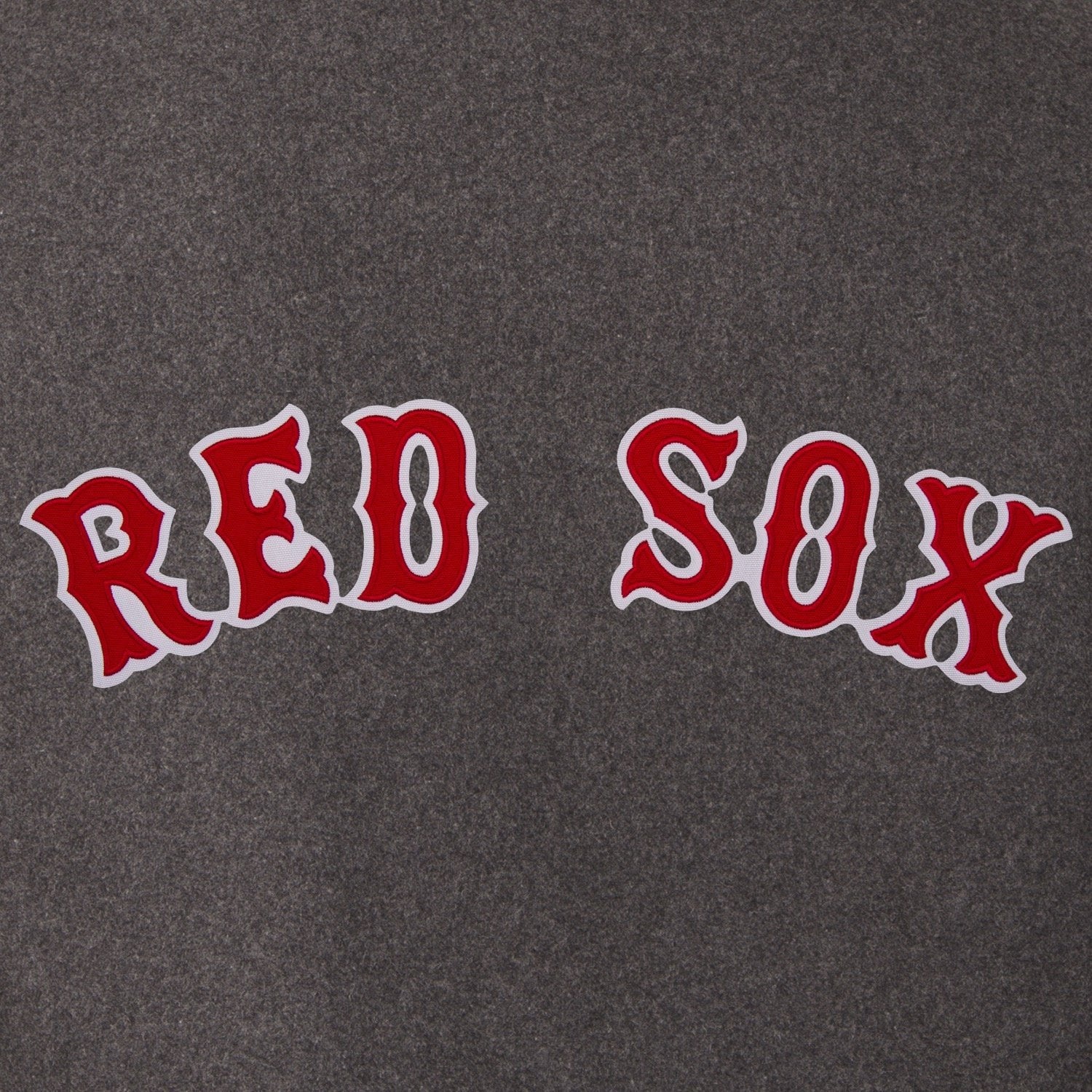 BOSTON RED SOX WOOL & LEATHER REVERSIBLE JACKET W/ EMBROIDERED LOGOS - CHARCOAL/NAVY