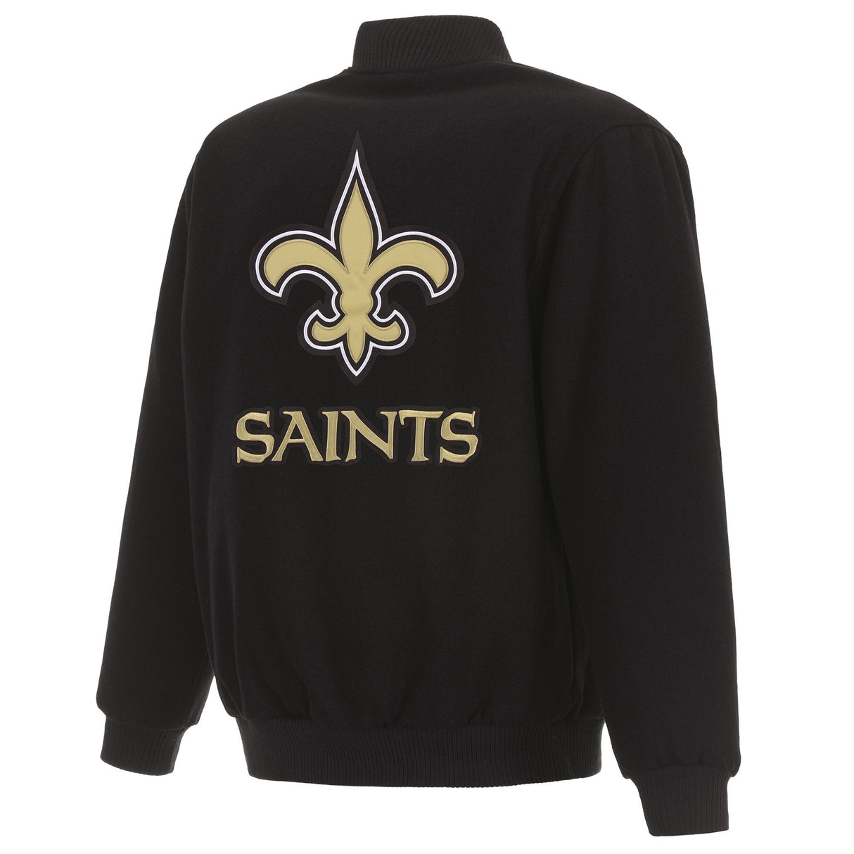 NEW ORLEANS SAINTS REVERSIBLE WOOL JACKET - BLACK