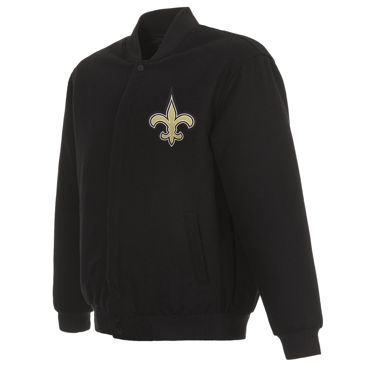 NEW ORLEANS SAINTS REVERSIBLE WOOL JACKET - BLACK