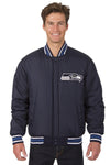 Seattle Seahawks All-Wool Reversible Jacket (Front and Back Logos)