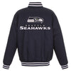Seattle Seahawks Poly-Twill Jacket (Front and Back Logos)