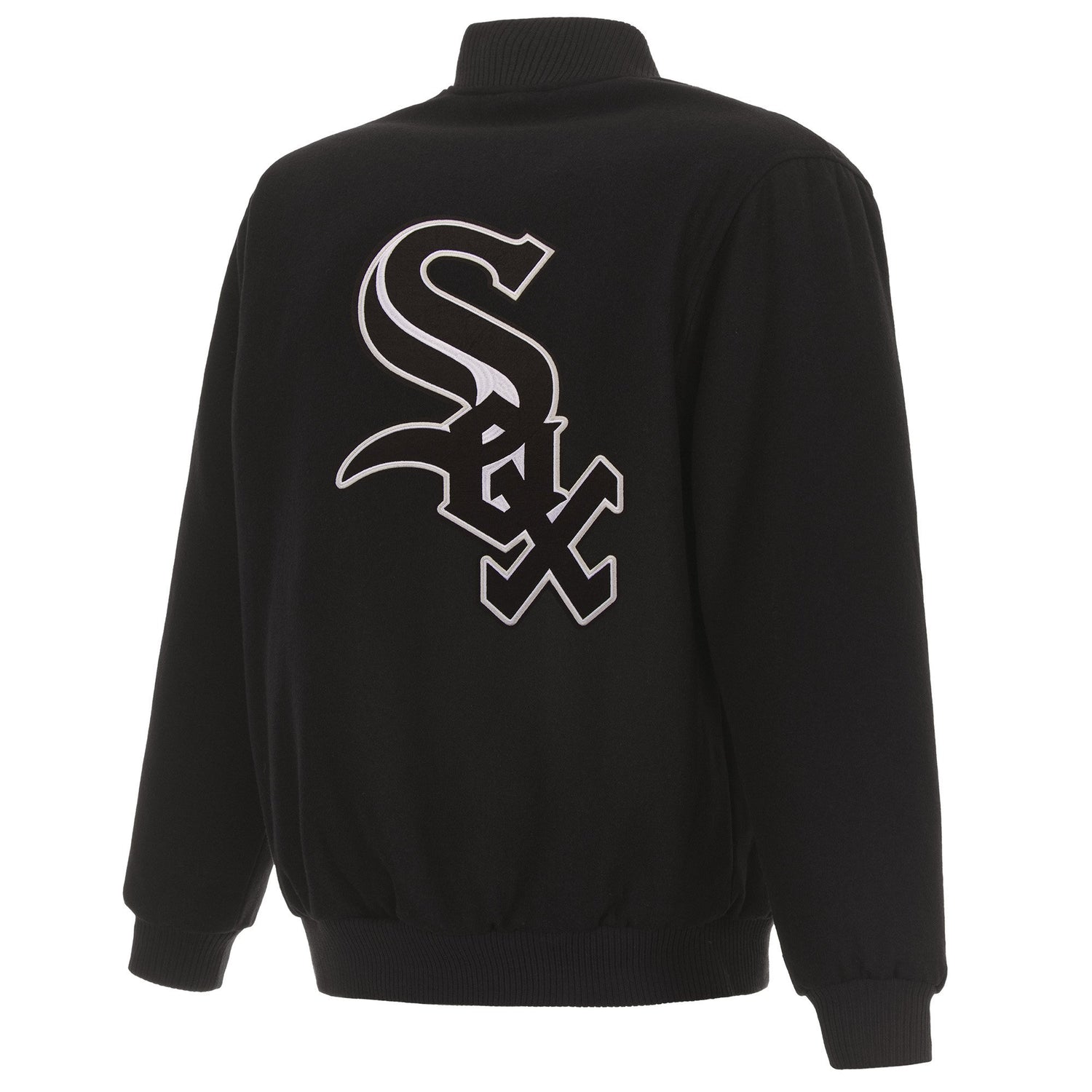 CHICAGO WHITE SOX REVERSIBLE WOOL JACKET - BLACK