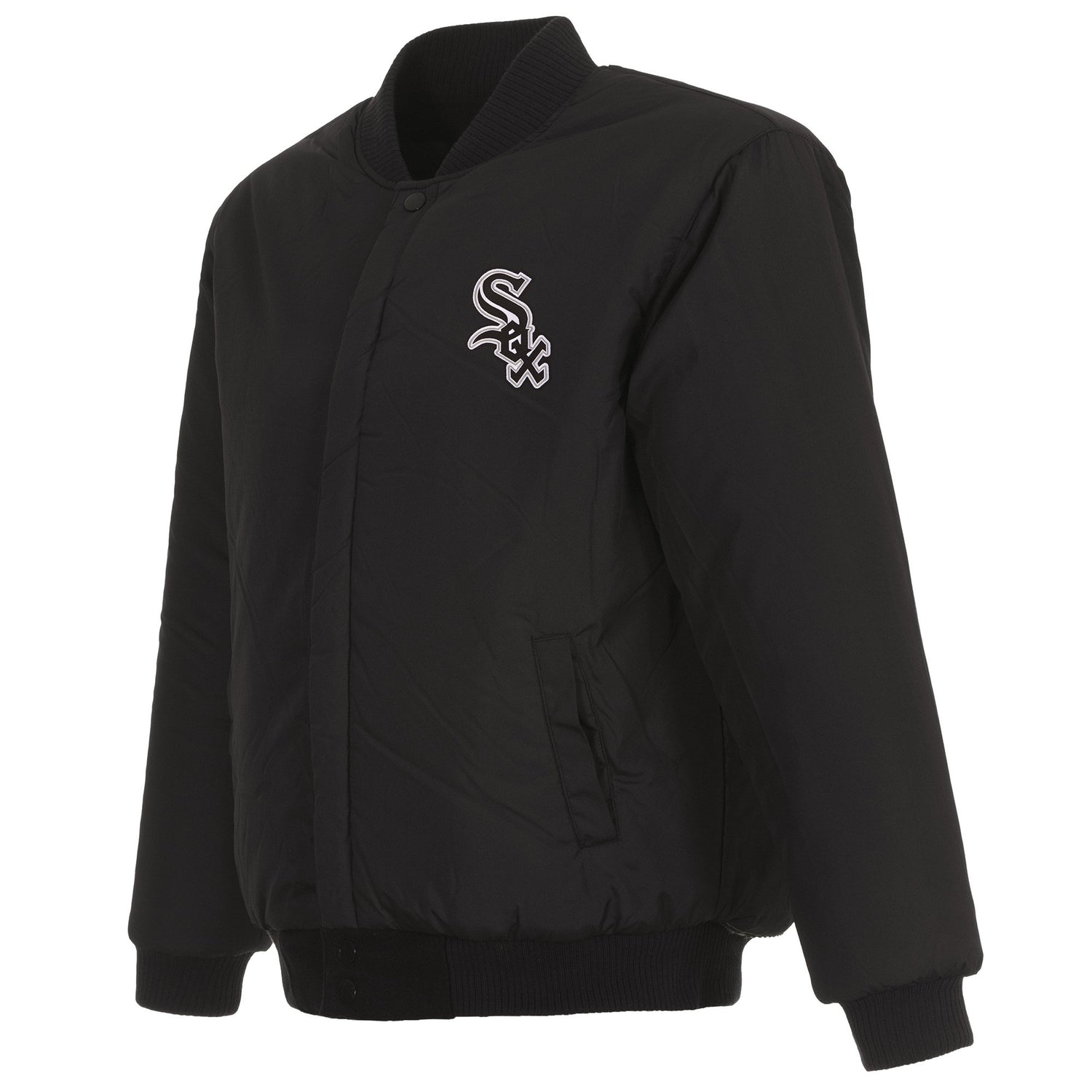 CHICAGO WHITE SOX REVERSIBLE WOOL JACKET - BLACK