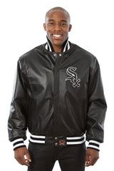 CHICAGO WHITE SOX FULL LEATHER JACKET - BLACK