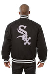 CHICAGO WHITE SOX EMBROIDERED WOOL JACKET - BLACK