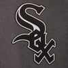 CHICAGO WHITE SOX WOOL & LEATHER REVERSIBLE JACKET W/ EMBROIDERED LOGOS - CHARCOAL/BLACK