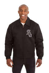 CHICAGO WHITE SOX COTTON TWILL WORKWEAR JACKET - BLACK