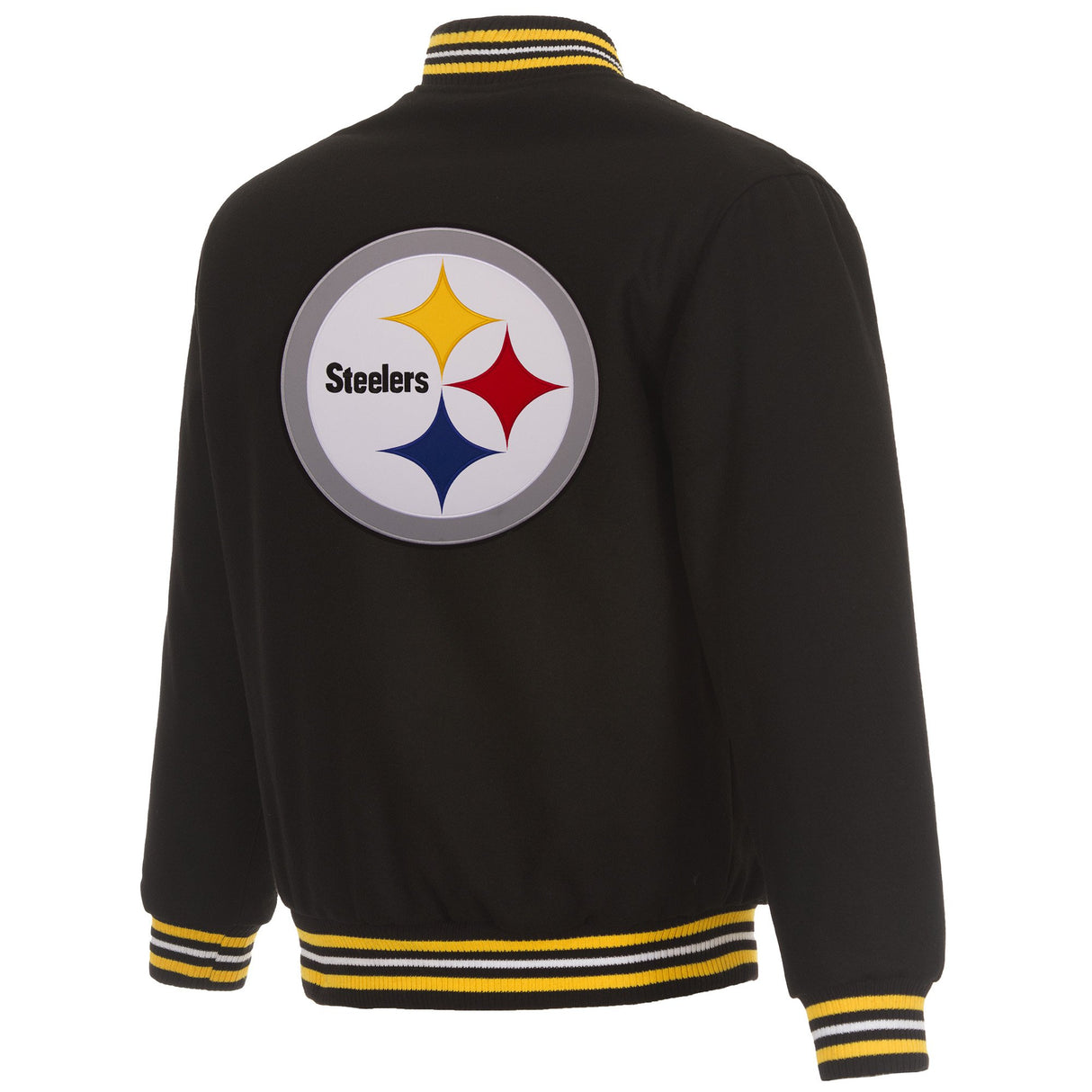 PITTSBURGH STEELERS REVERSIBLE WOOL JACKET - BLACK