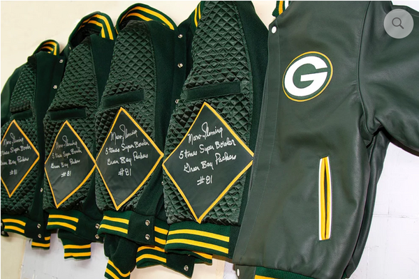 Marv Fleming- Green bay Packers, Leather Team Jacket
