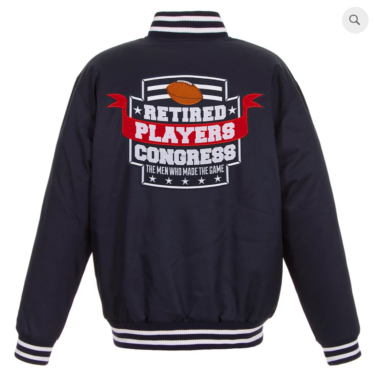 Players Congress Navy Poly-Twill Varsity with Front & Back Logo