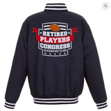 Players Congress Navy Poly-Twill Varsity with Front & Back Logo