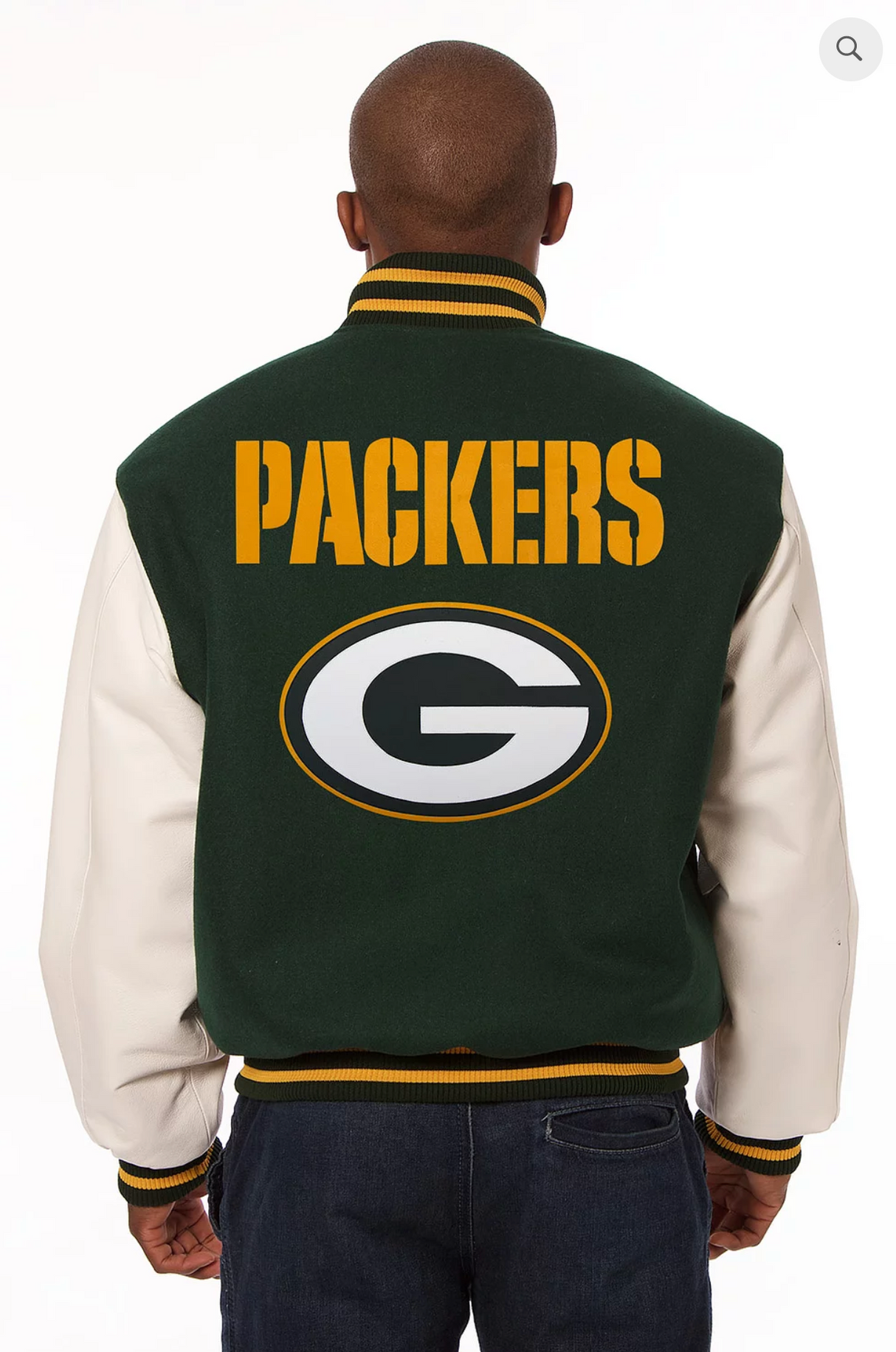 Green Bay Packers Wool and Leather Varsity Jacket