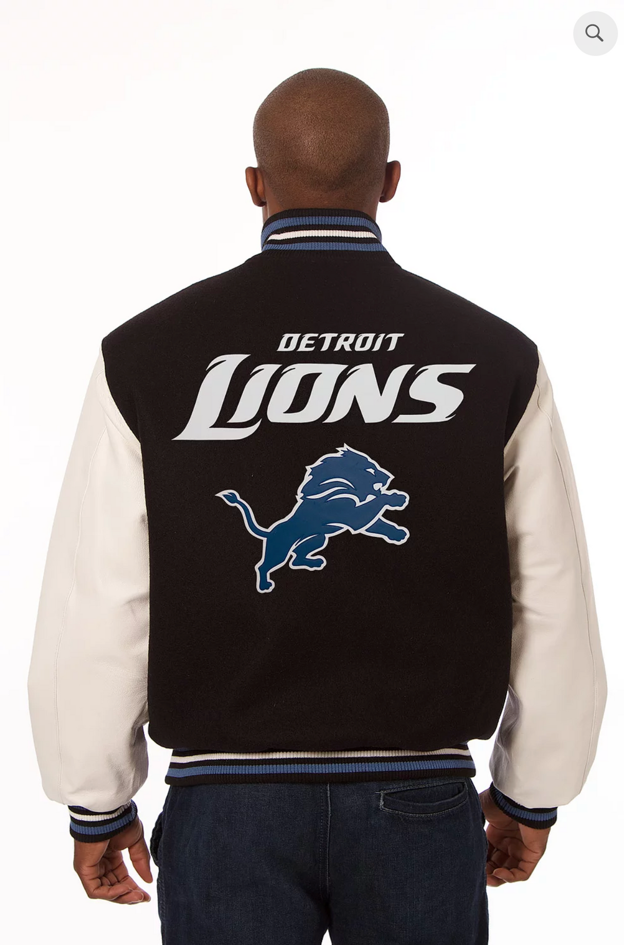 Detroit Lions Wool and Leather Varsity Jacket