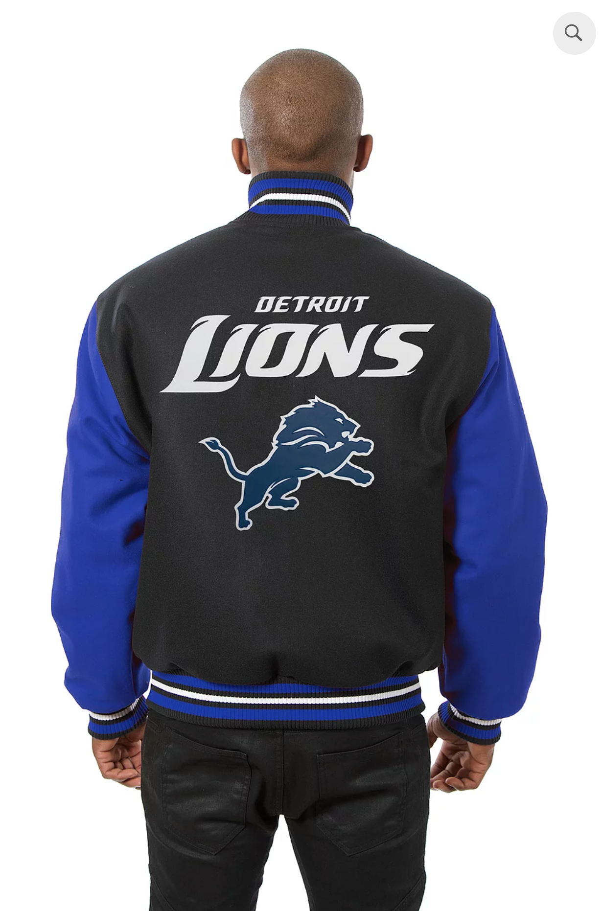Detroit Lions All Wool Two-Toned Jacket with Back Logo