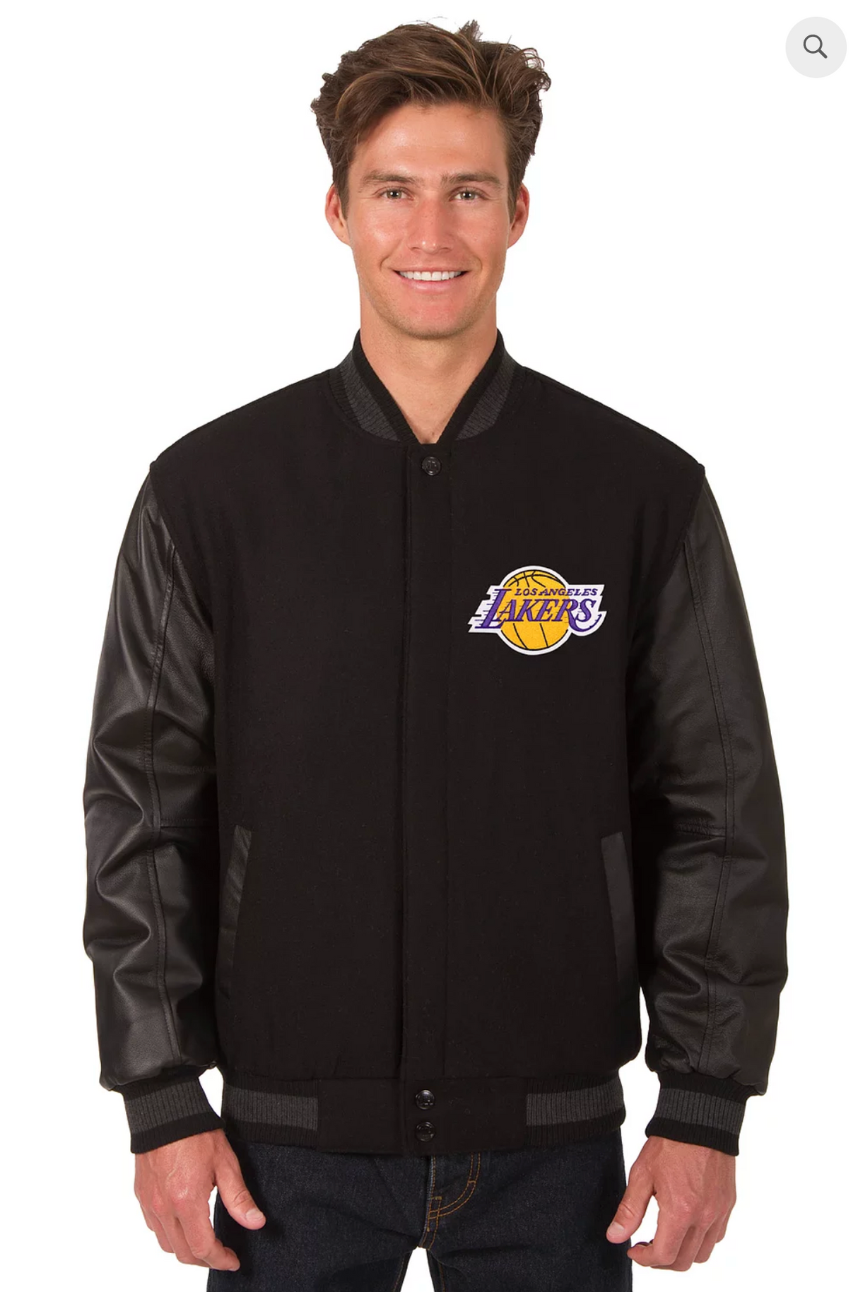 Los Angeles Reversible Wool & Leather Varsity Jacket