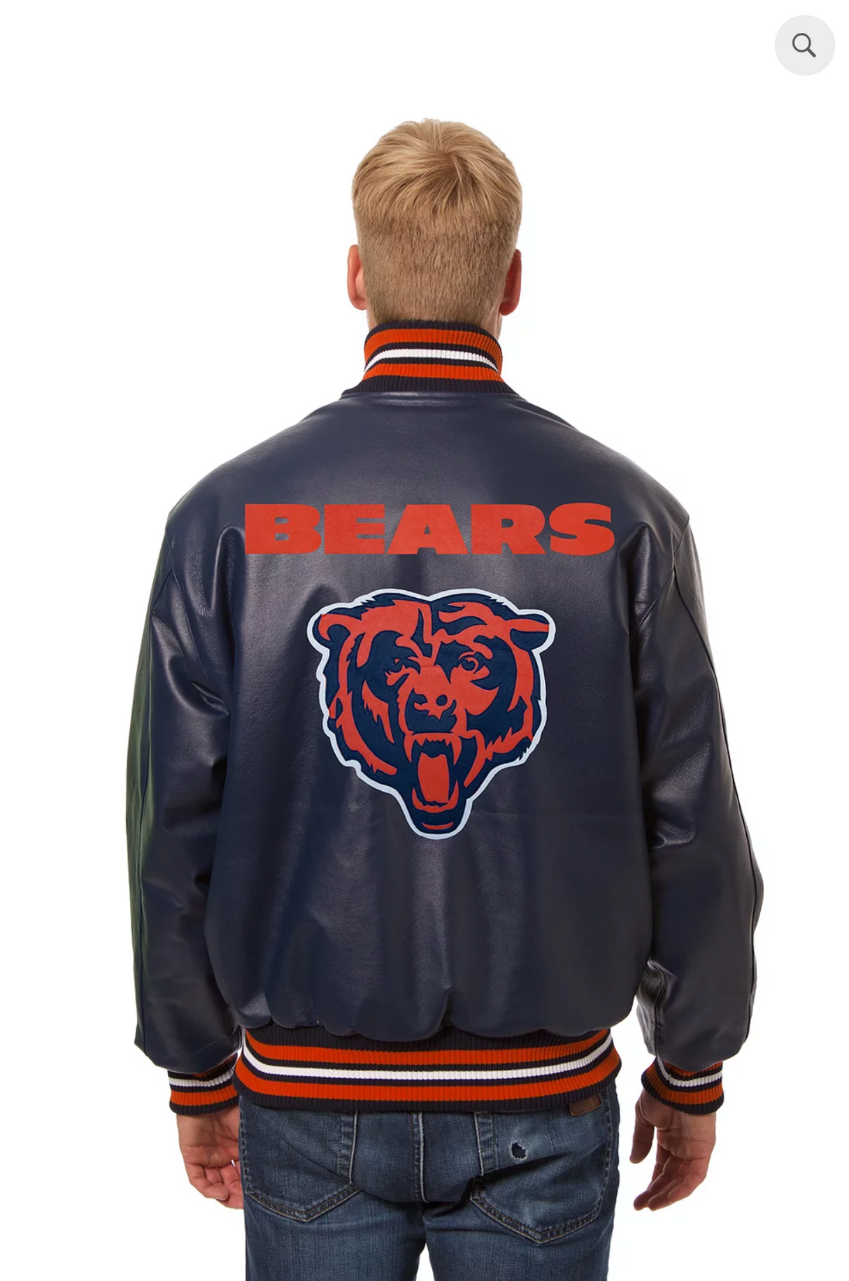 Chicago Bears Hand Crafted Leather Solid Team Jacket