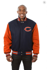 Chicago Bears Wool Two-Toned Jacket with Back Logo