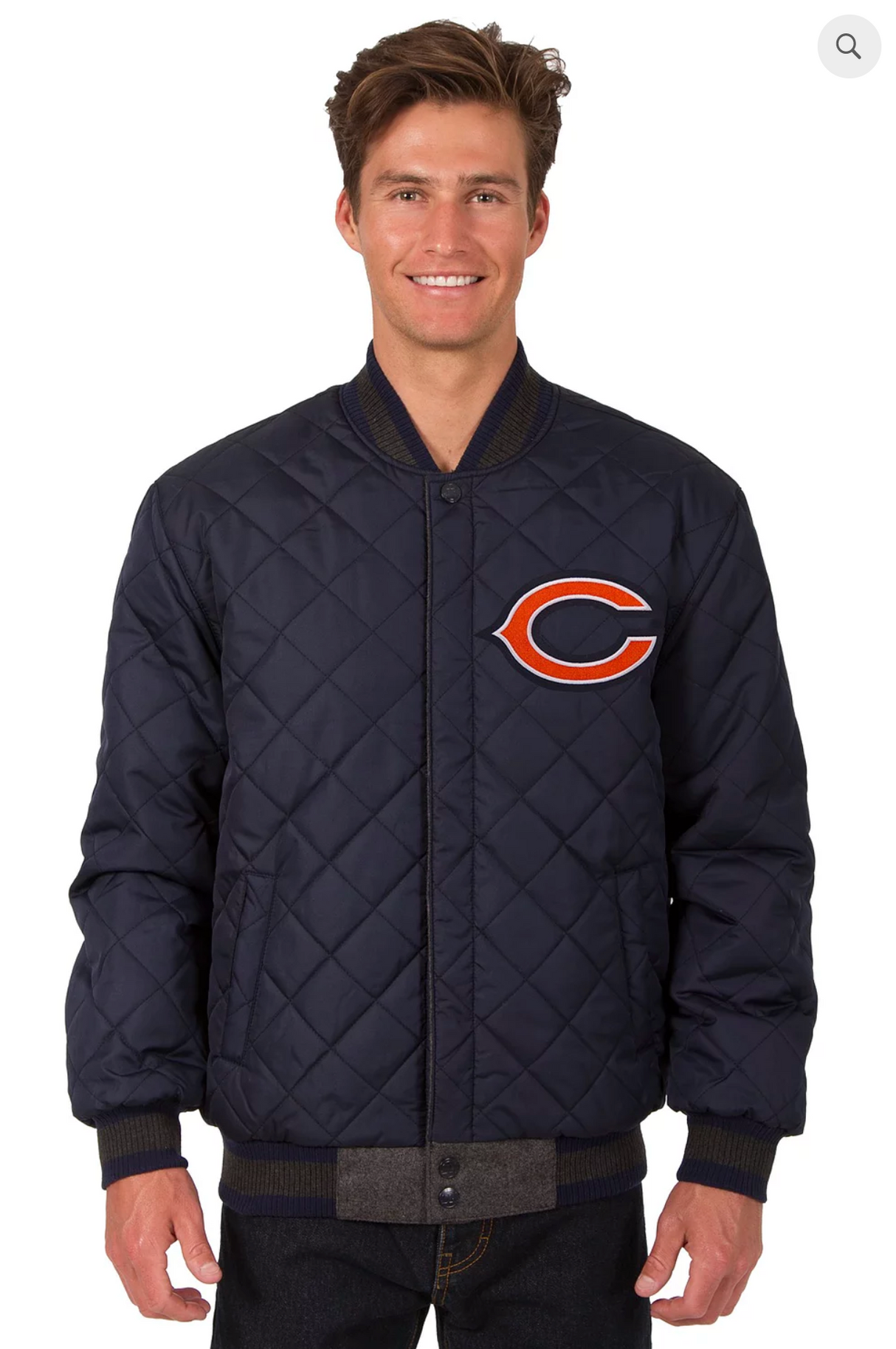 Chicago Bears Reversible Varsity Jacket with Back Logo