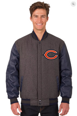 Chicago Bears Reversible Varsity Jacket with Back Logo