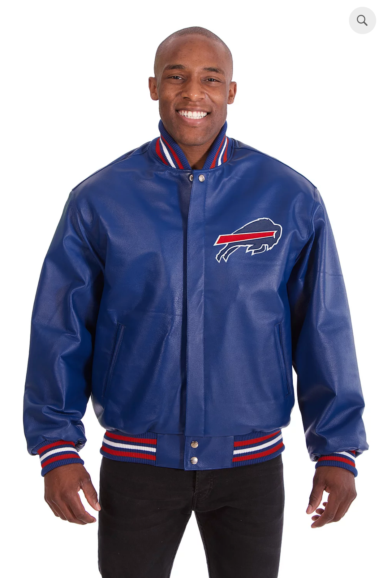 Buffalo Bills Hand Crafted Leather Solid Team Jacket