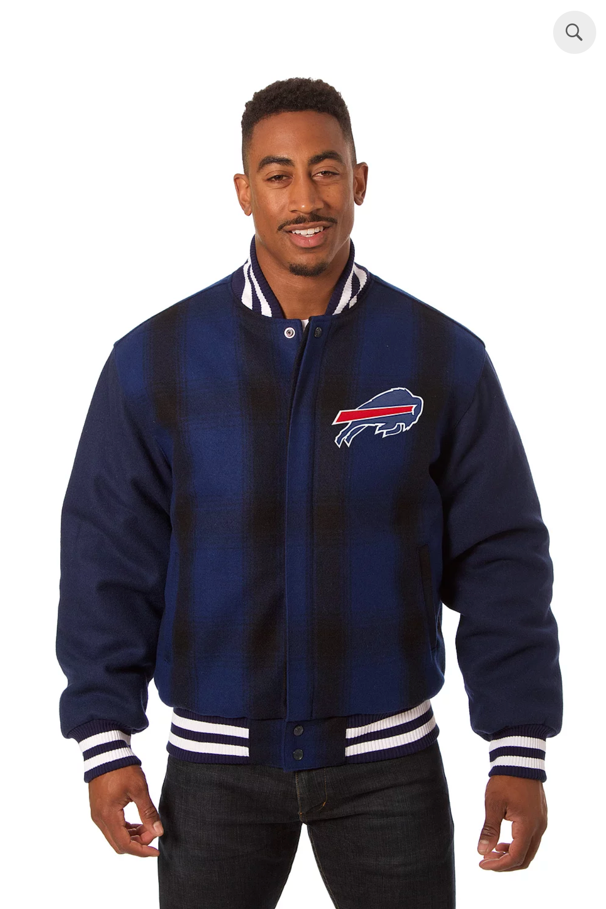 Buffalo Bills All Wool Plaid Jacket with Back Logo