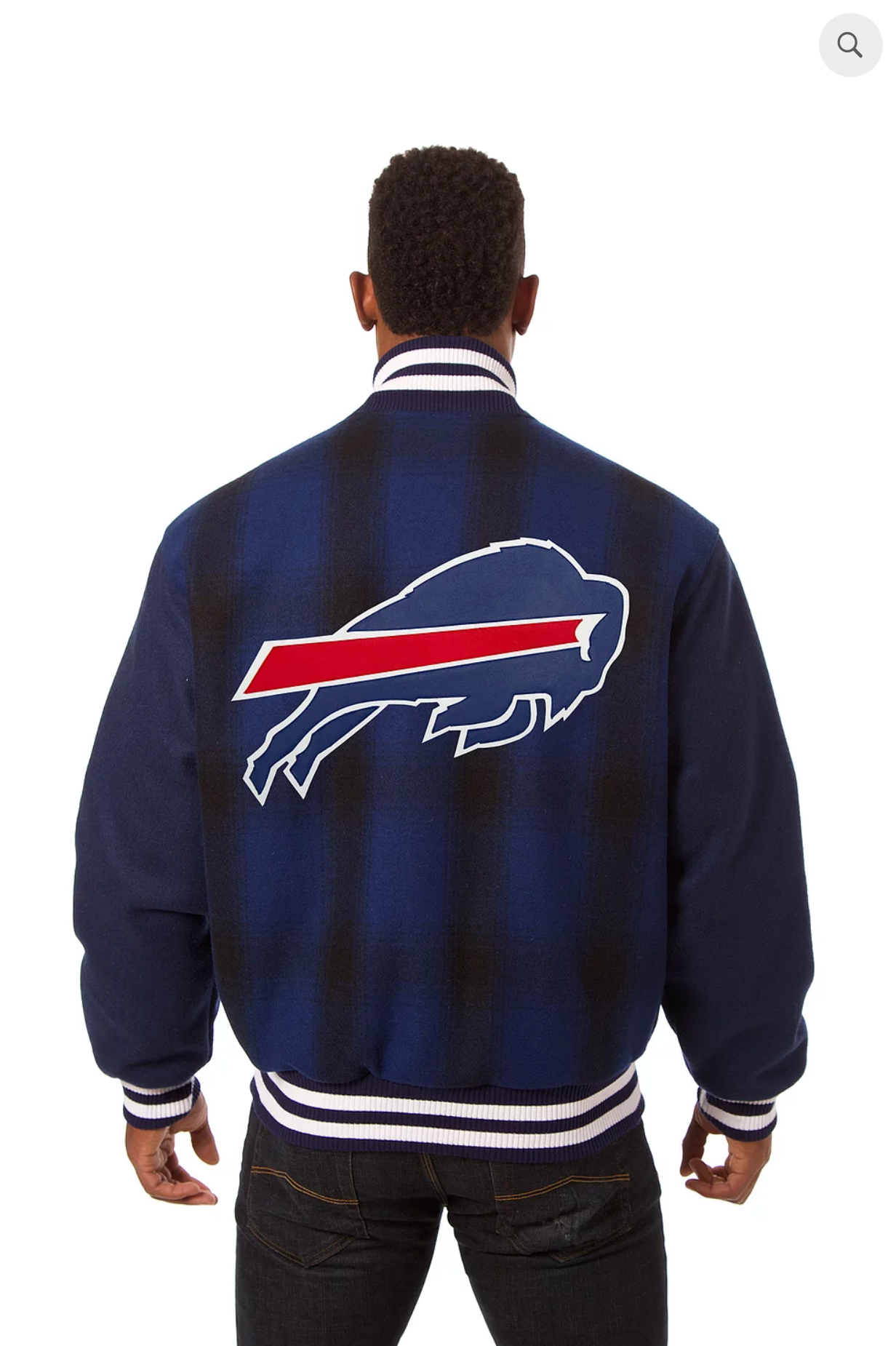 Buffalo Bills All Wool Plaid Jacket with Back Logo