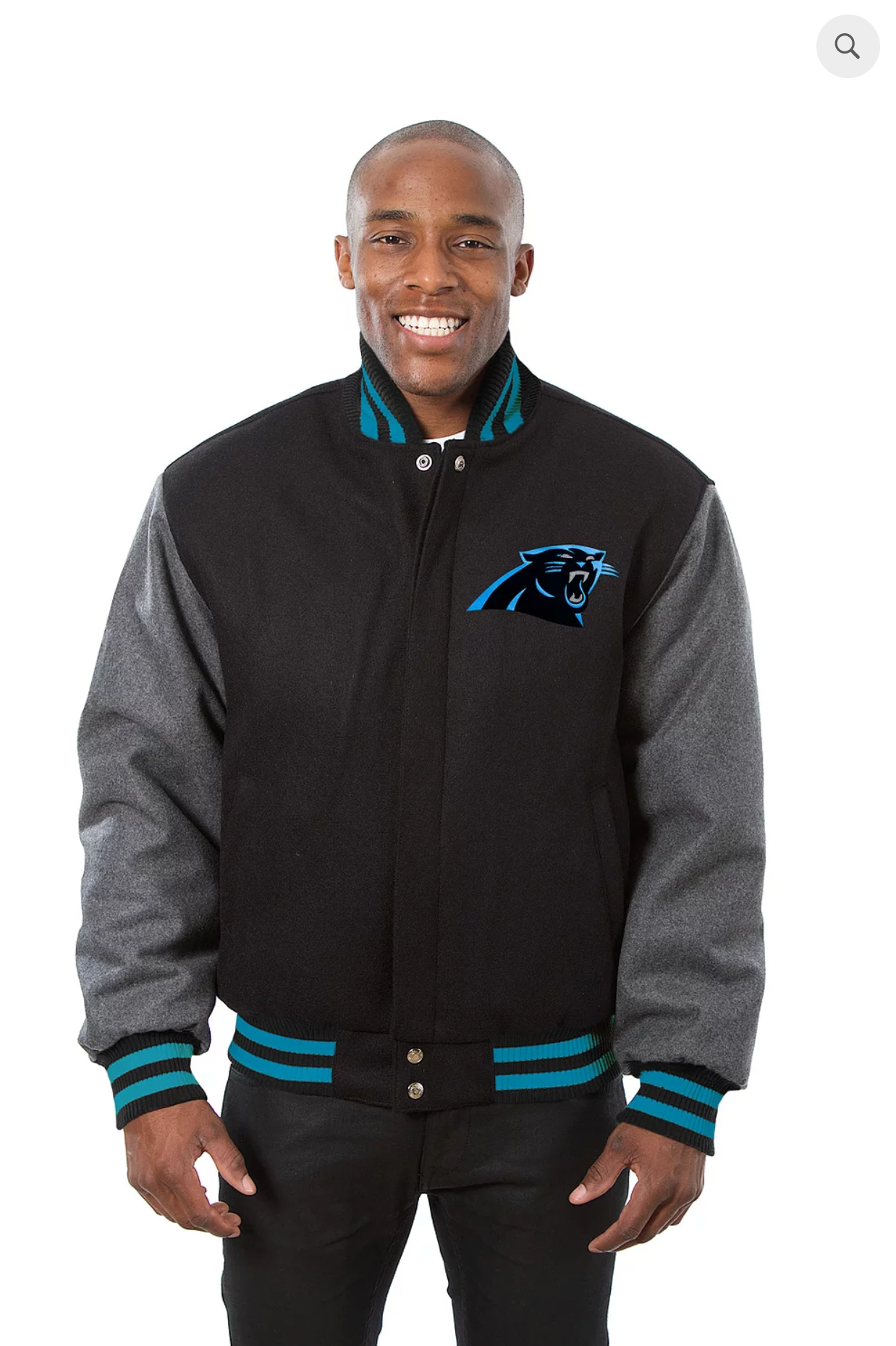 Carolina Panthers All Wool Two-Toned Jacket with Back Logo