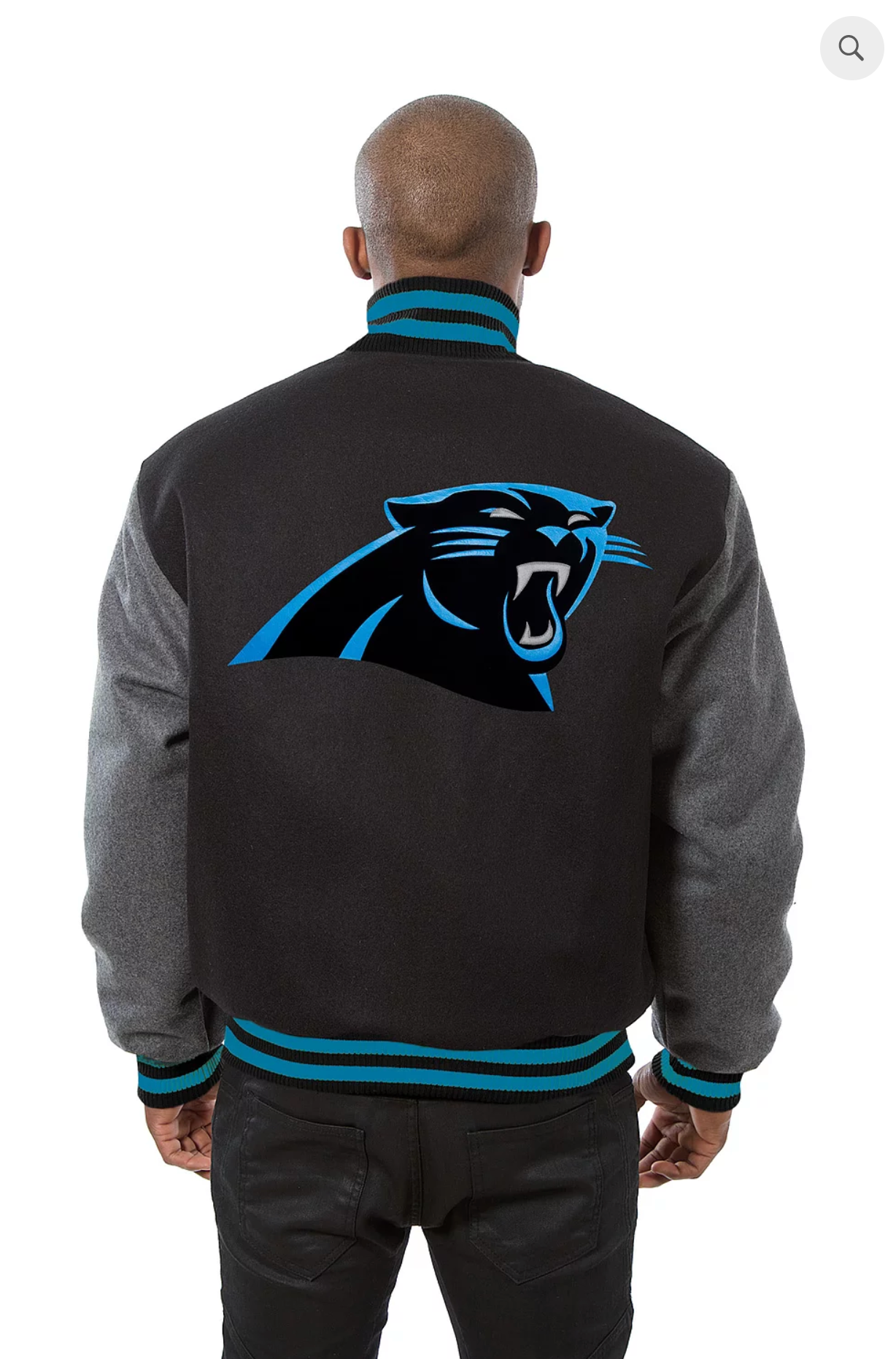 Carolina Panthers All Wool Two-Toned Jacket with Back Logo