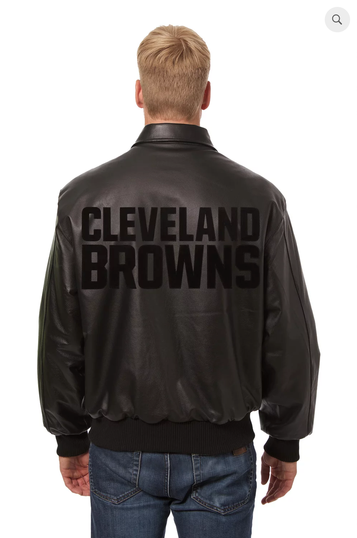 Cleveland Browns Hand Crafted Leather Tonal Jacket