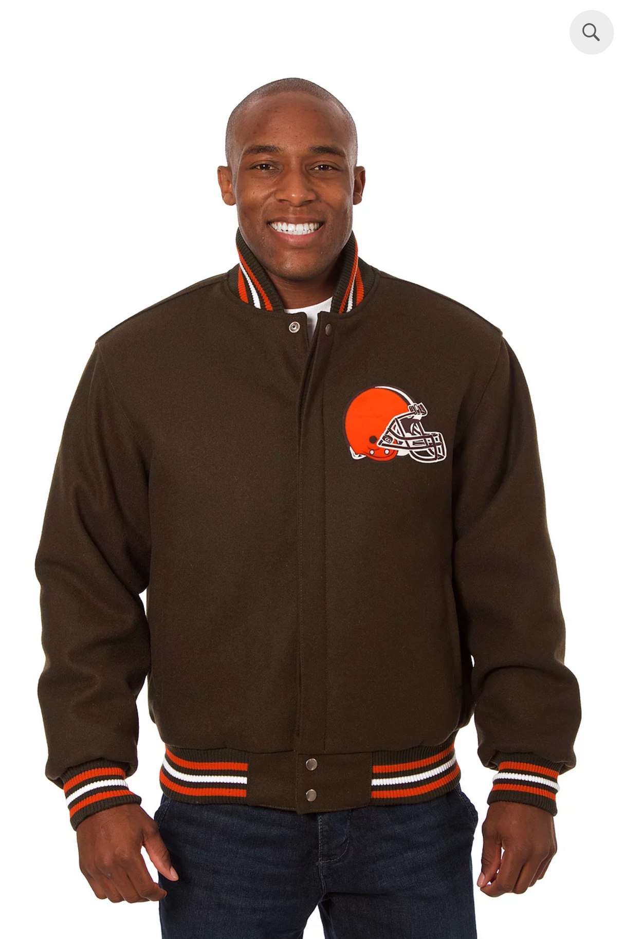 Cleveland Browns All Wool Solid Team Jacket with Back Logo