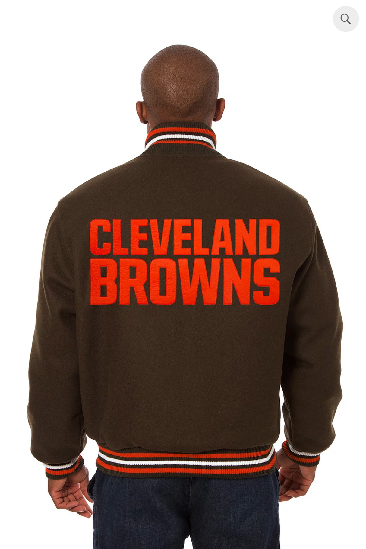 Cleveland Browns All Wool Solid Team Jacket with Back Logo