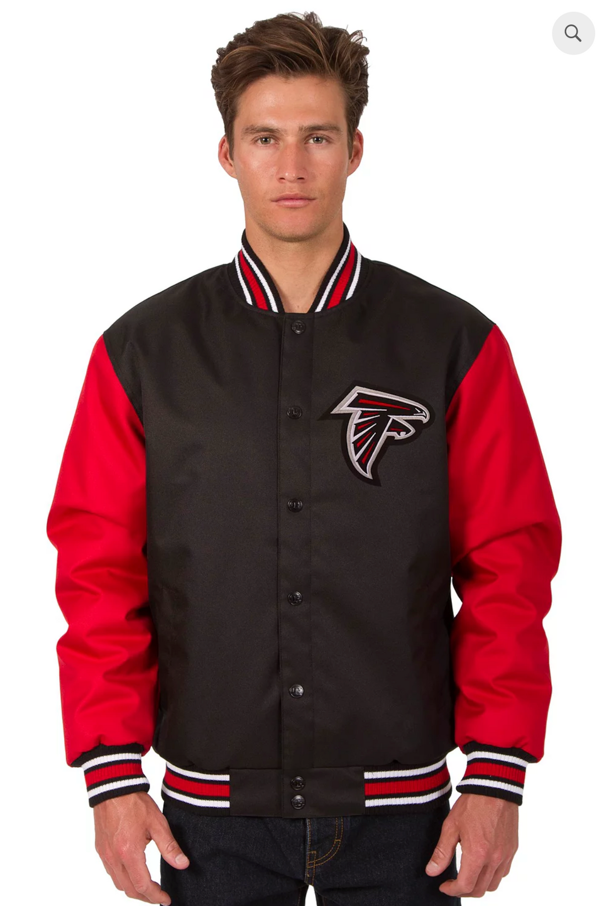 Atlanta Falcons Poly-Twill Varsity Jacket with Front Logo