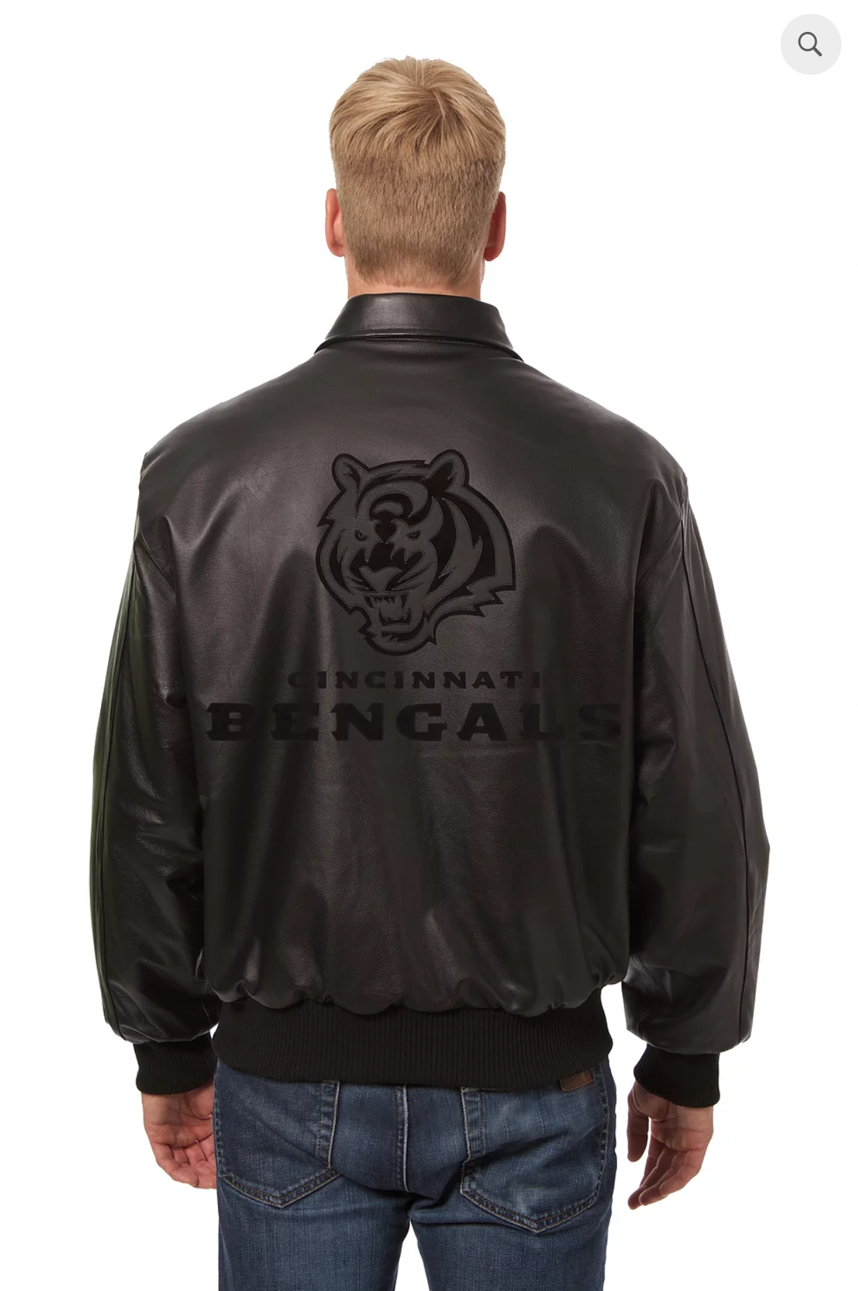 Cincinnati Bengals Hand Crafted Leather Tonal Jacket