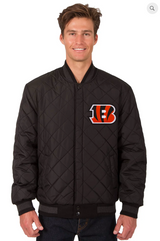 Cincinnati Bengals Reversible Varsity Jacket with Back Logo