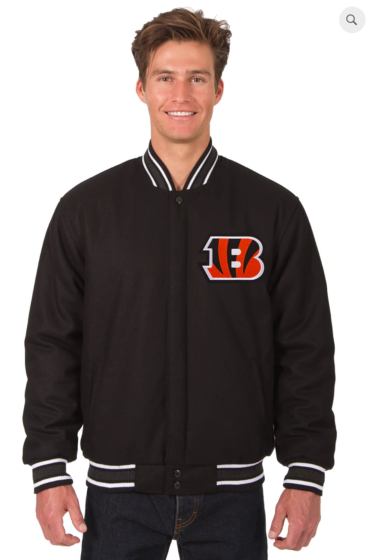 Cincinnati Bengals Reversible Wool Varsity Jacket