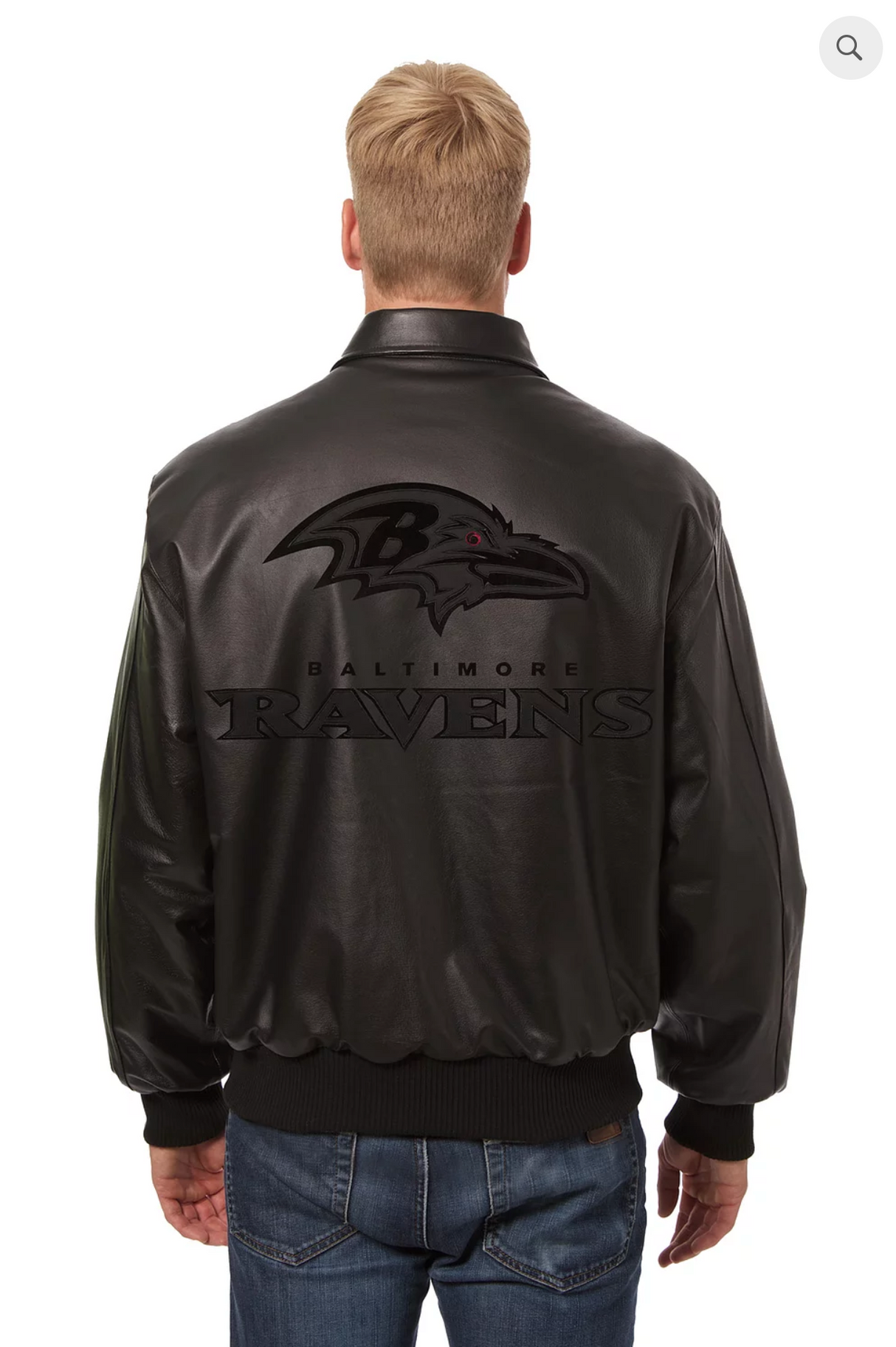 Baltimore Ravens Hand Crafted Leather Tonal Jacket