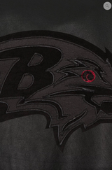 Baltimore Ravens Hand Crafted Leather Tonal Jacket