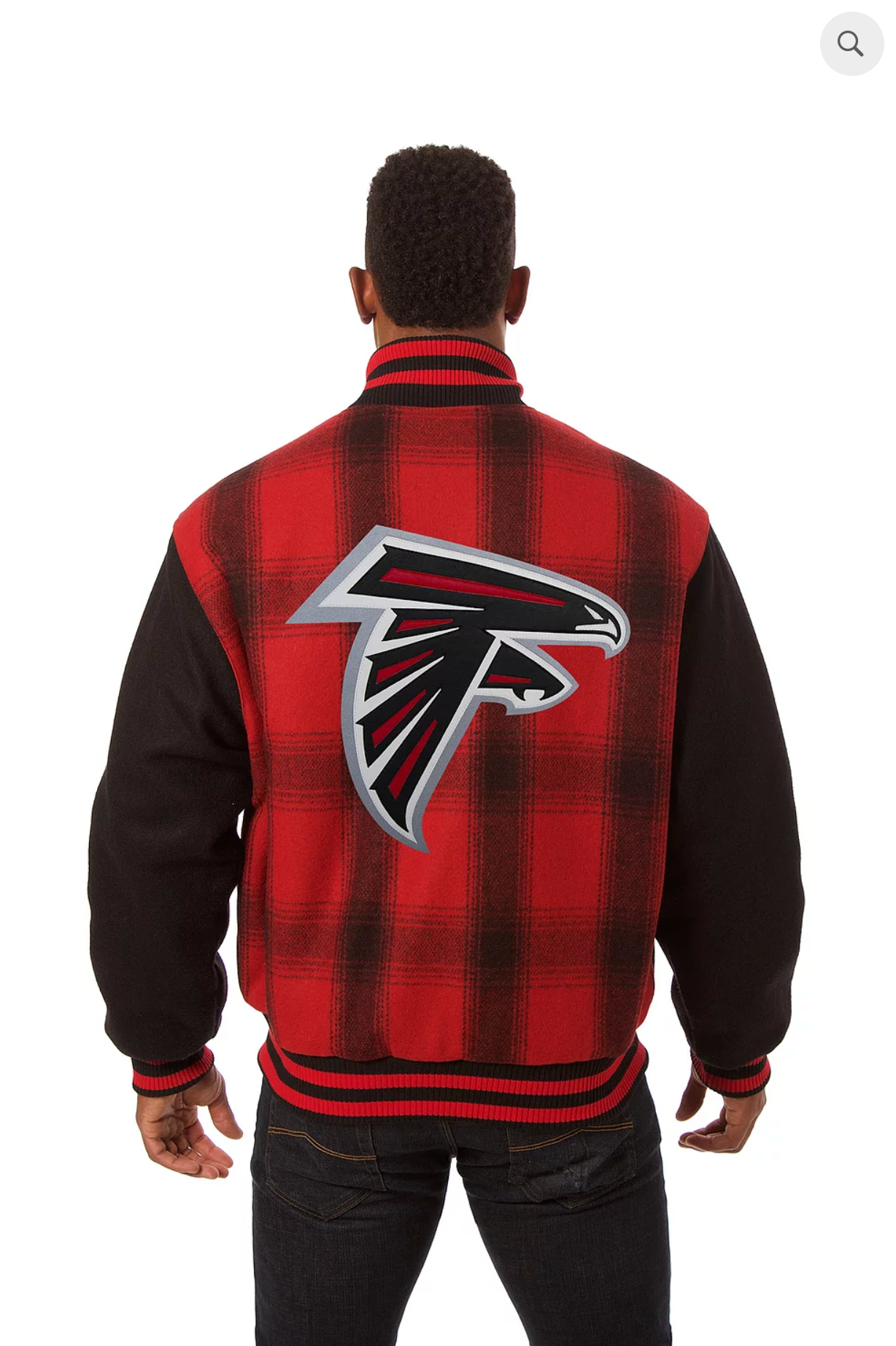Atlanta Falcons All Wool Plaid Jacket with Back Logo